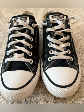Converse All Stars Canvas Black Low Top Sneaker Sz M7/ W9